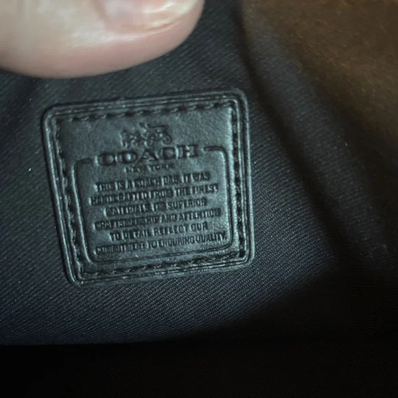 Coach Dark Navy Metalic Textured Leather Wristlet - Picture 8 of 8